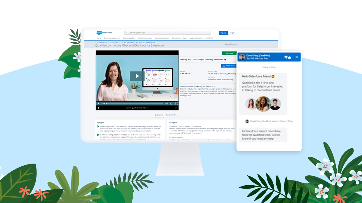 Salesforce Launches AppExchange Chat, Powered by Qualified
