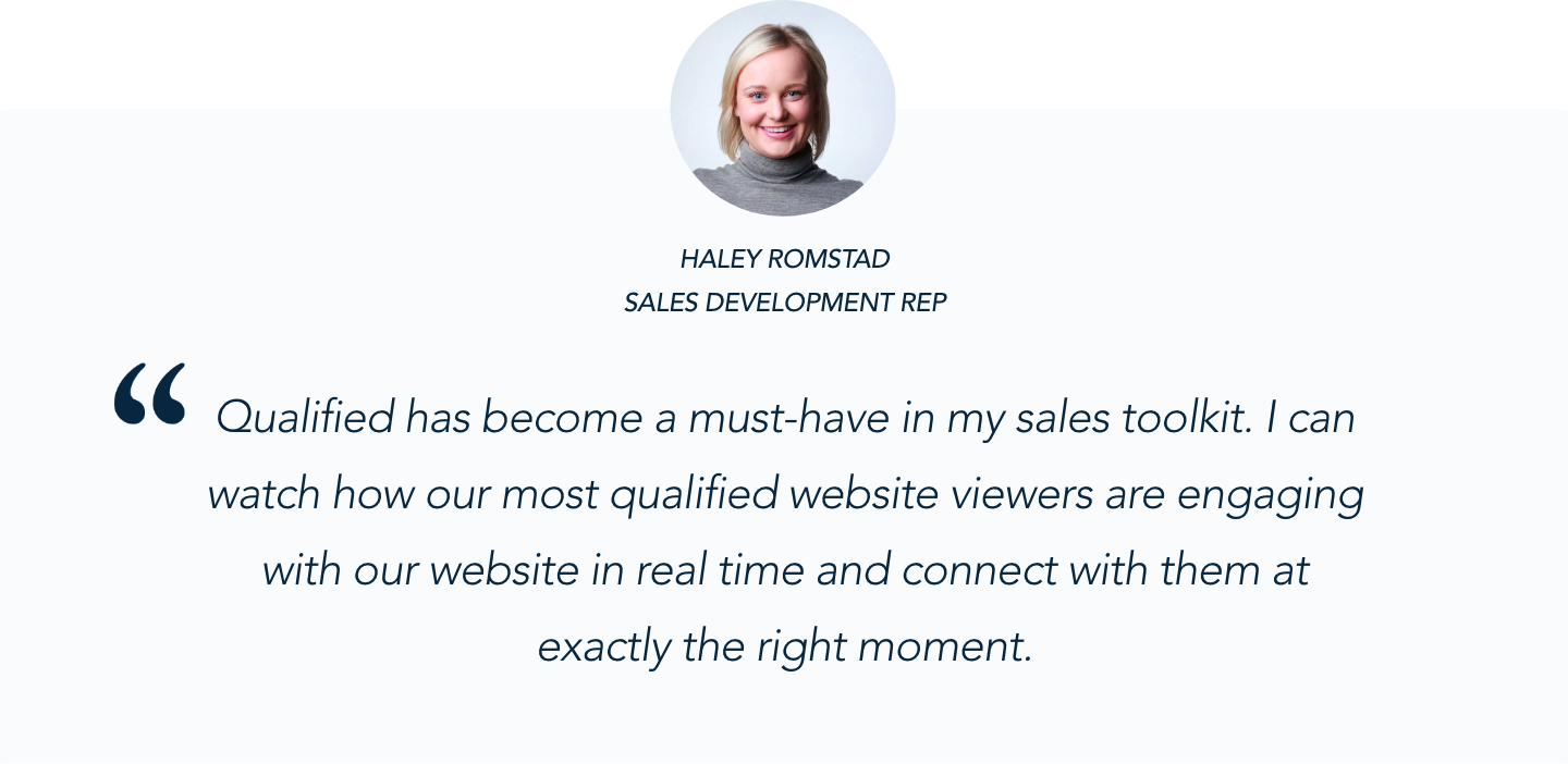 ThoughtSpot Sales Development Rep Haley Romstad on Qualified's Conversational Marketing solution