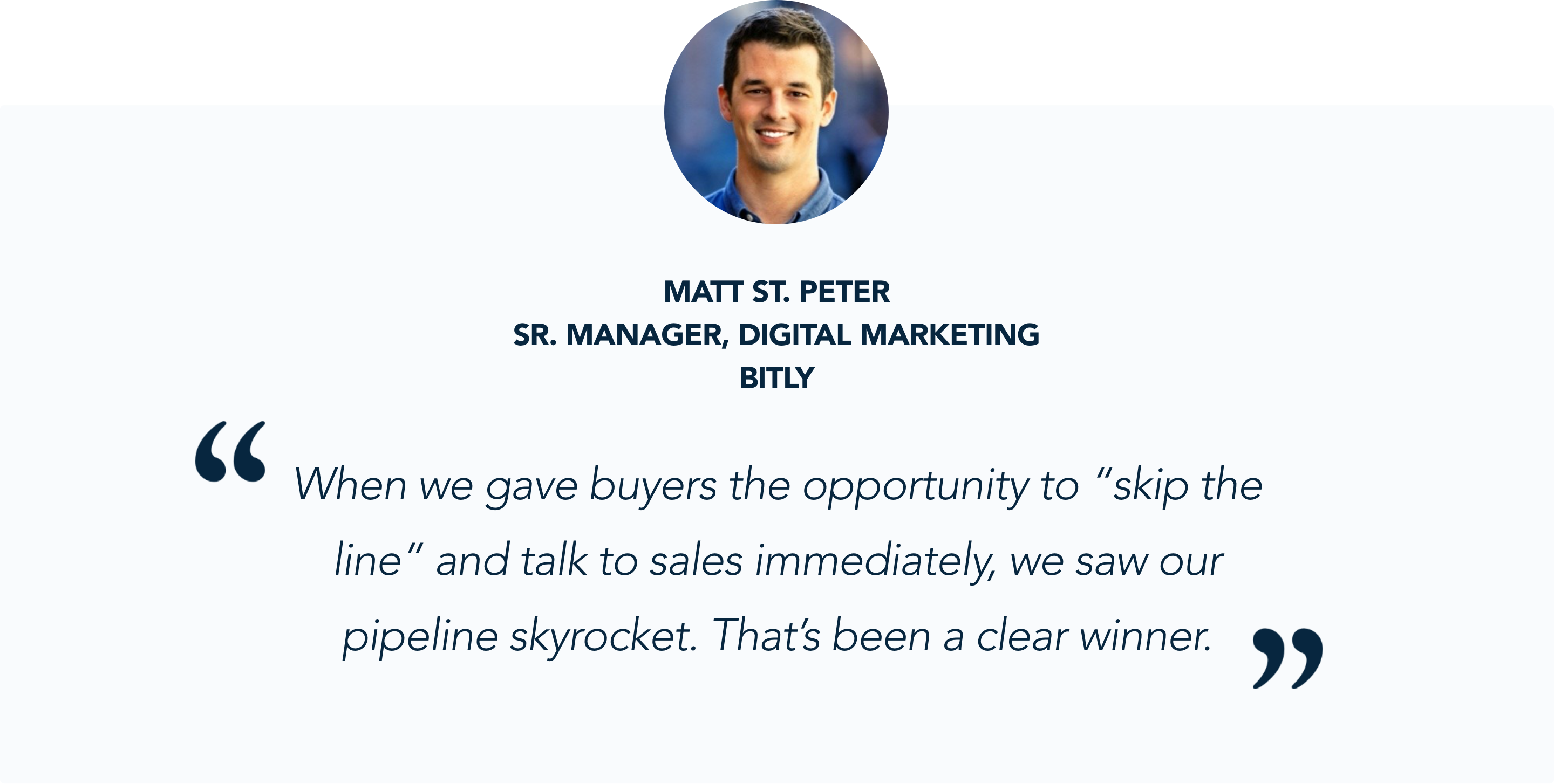 Matt St. Peter, Sr. Manager Digital Marketing at Bitly, shares his experience with Qualified's conversational marketing platform 