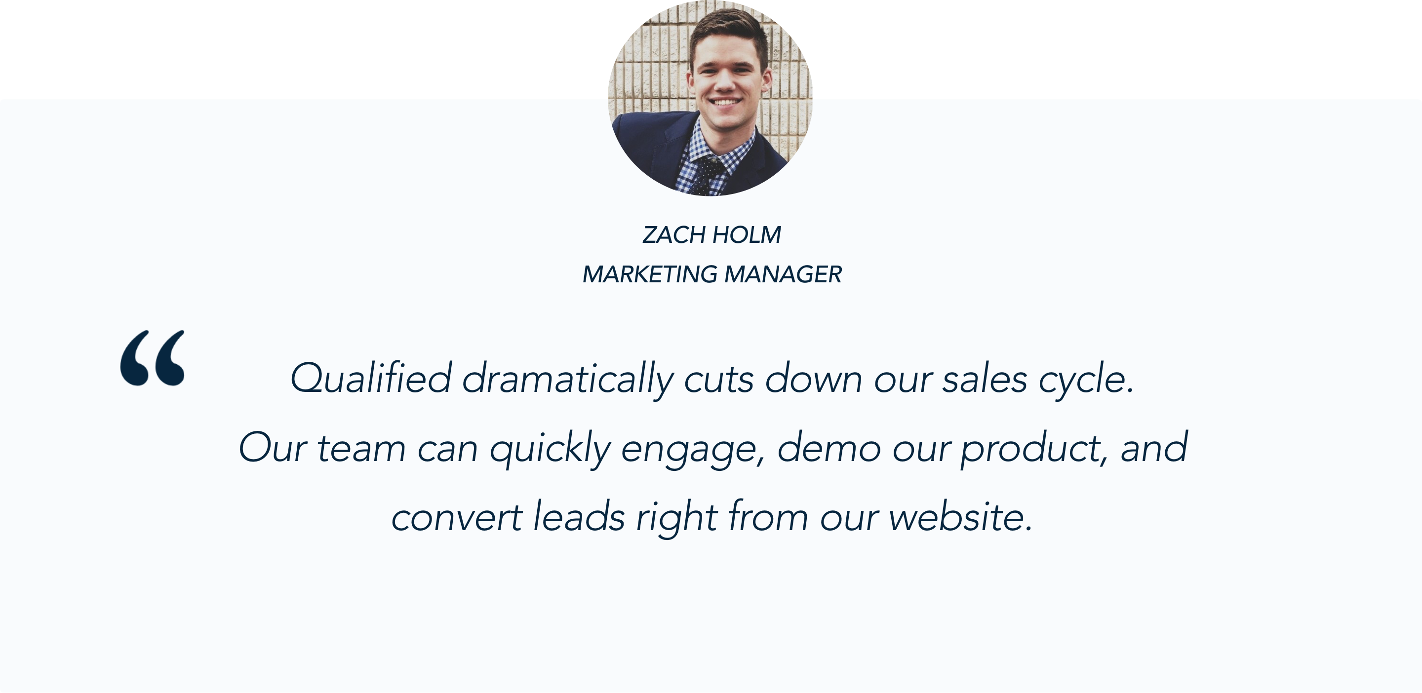 Zach Holm, Payzer Marketing Manager, talks about how Qualified is transforming their sales process