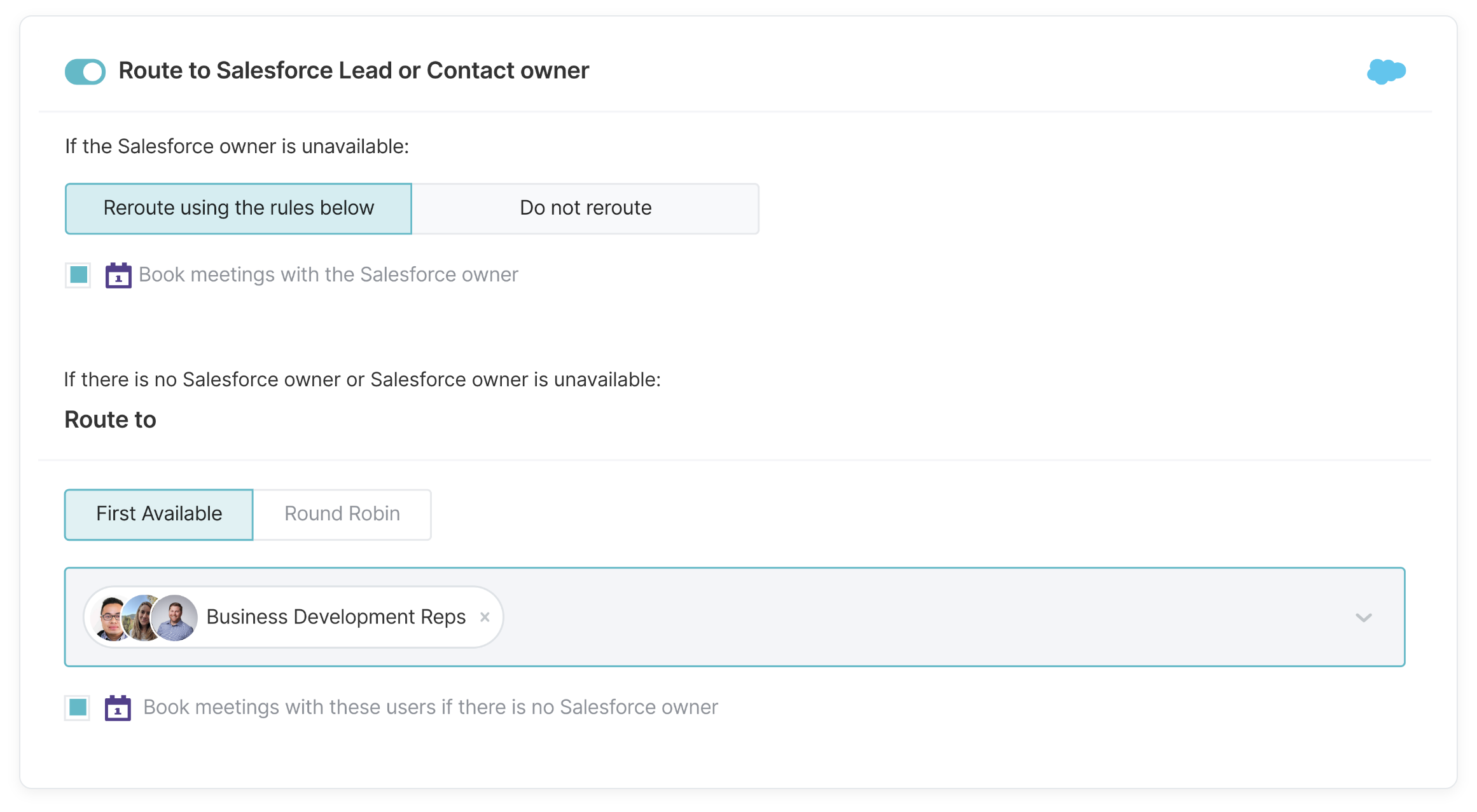 Salesforce Owner Routing gives you control over who conversations are routed tou